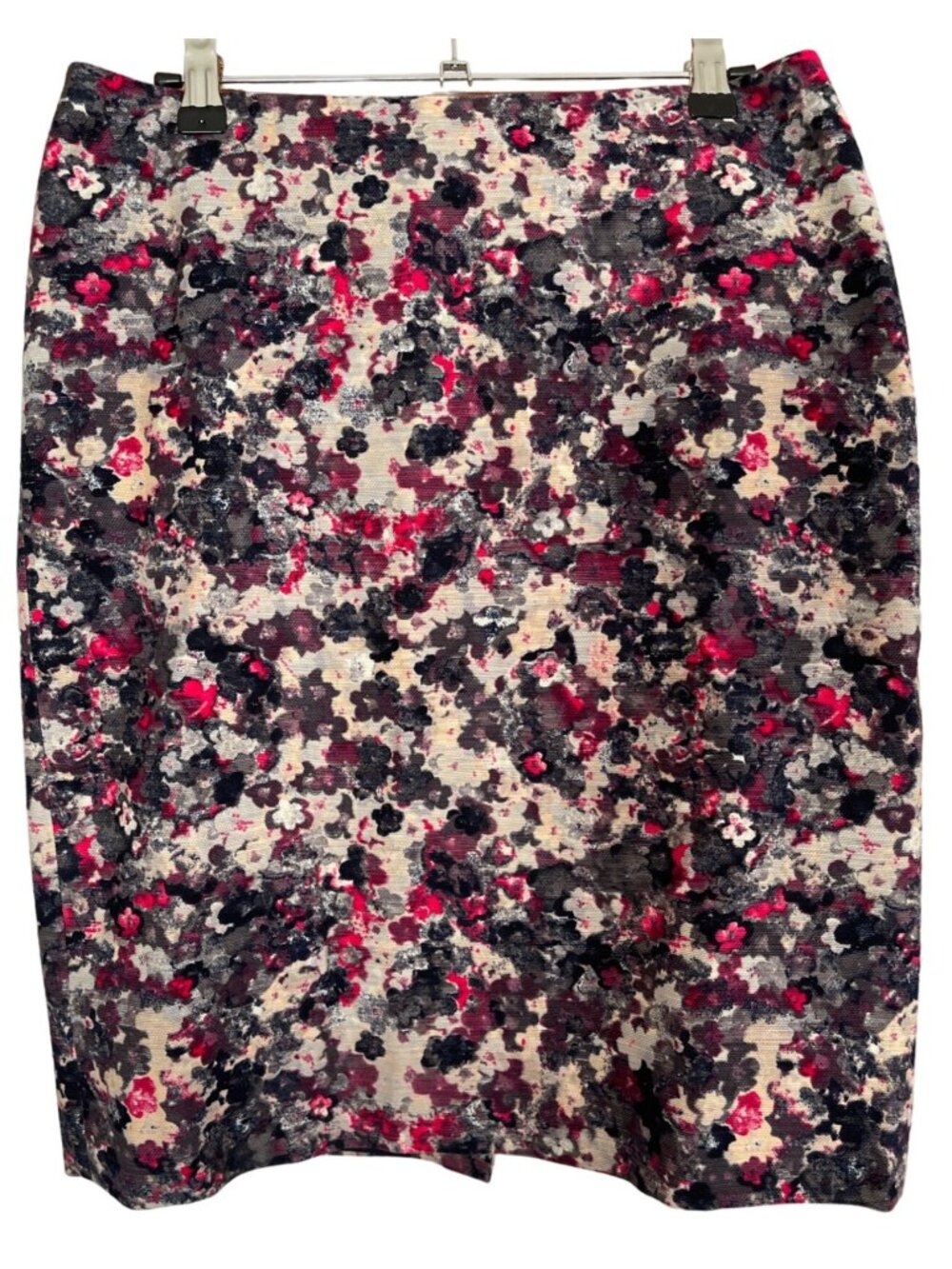 Talbots Floral Pencil Skirt Women's 4P Multicolor Watercolor Print Straight Chic